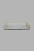 تنزيل الصورة على معرض الصور، Redtag-Gold-Ribbed-Decorative-Tray-Trays-Home-Decor-