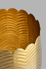 تنزيل الصورة على معرض الصور، Redtag-Gold-Cylinder-Ribbed-Planter-Vase-Home-Decor-