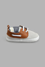 Load image into Gallery viewer, Redtag-Grey-Pram-Shoe-Colour:Grey,-Filter:Baby-Footwear-(0-to-18-Mths),-NBF-Casual-Shoes,-New-In,-New-In-NBF-FOO,-Non-Sale,-S22A,-Section:Kidswear-Baby-0 to 18 Months