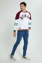 تنزيل الصورة على معرض الصور، Redtag-White-Raglan-Sleeve-Sweatshirt-Sweatshirts-Men's-0