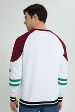 تنزيل الصورة على معرض الصور، Redtag-White-Raglan-Sleeve-Sweatshirt-Sweatshirts-Men's-0