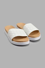 Load image into Gallery viewer, Redtag-White-Weave-Comfort-Mule-Colour:White,-Filter:Women's-Footwear,-New-In,-New-In-Women-FOO,-Non-Sale,-S22A,-Section:Women,-Women-Casual-Sandals-Women's-