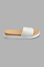 Load image into Gallery viewer, Redtag-White-Weave-Comfort-Mule-Colour:White,-Filter:Women's-Footwear,-New-In,-New-In-Women-FOO,-Non-Sale,-S22A,-Section:Women,-Women-Casual-Sandals-Women's-