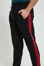 تنزيل الصورة على معرض الصور، Redtag-Black-Track-Pant-With-Side-Tape-Joggers-Men's-