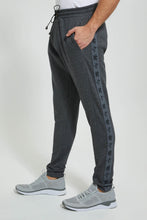 تنزيل الصورة على معرض الصور، Redtag-Charcoal-Track-Pant-With-Side-Tape-Joggers-Men's-