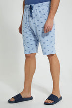 تنزيل الصورة على معرض الصور، Redtag-Blue-Print-Pyjama-Set-(2-Piece)-Pyjama-Sets-Men's-