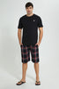 Redtag-White-T-Shirt-With-Woven-Shorts-Nightsuit-Pyjama-Sets-Men's-