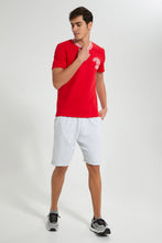 تنزيل الصورة على معرض الصور، Redtag-Red-Pocket-T-Shirt-Plain-Men's-