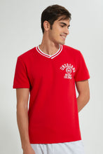 تنزيل الصورة على معرض الصور، Redtag-Red-Pocket-T-Shirt-Plain-Men's-