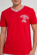 تنزيل الصورة على معرض الصور، Redtag-Red-Pocket-T-Shirt-Plain-Men's-