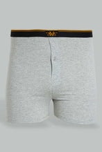 Load image into Gallery viewer, Redtag-White-&-Grey-2-Pack-Loose-Knit-Boxer-Trunks-Men's-