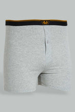 Load image into Gallery viewer, Redtag-White-&-Grey-2-Pack-Loose-Knit-Boxer-Trunks-Men's-