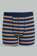Load image into Gallery viewer, Redtag-Navy-Yarn-Dye-&-White-2-Pack-Hipster-Briefs-Men's-