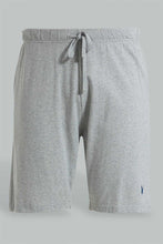 Load image into Gallery viewer, Redtag-Grey-/-Navy-2-Pack-Pyjama-Shorts-Pyjama-Bottoms-Men's-