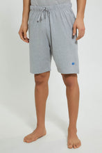 Load image into Gallery viewer, Redtag-Grey-Night-Suit-With-Chest-Panel-Pyjama-Sets-Men's-