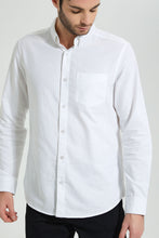 Load image into Gallery viewer, Redtag-White-Button-Down-Oxford-Shirt-Colour:White,-Filter:Men's-Clothing,-Men-Shirts,-New-In,-New-In-Men,-Non-Sale,-S22A,-Section:Men-Men's-