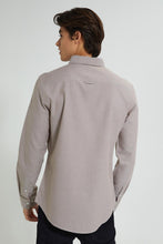 Load image into Gallery viewer, Redtag-Beige-Button-Down-Oxford-Shirt-Casual-Shirts-Men's-