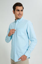 Load image into Gallery viewer, Redtag-Mint-Green-Button-Down-Oxford-Shirt-Casual-Shirts-Men's-