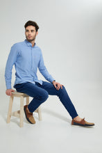 Load image into Gallery viewer, Redtag-Blue-Button-Down-Oxford-Shirt-Colour:Blue,-Filter:Men's-Clothing,-Men-Shirts,-New-In,-New-In-Men,-Non-Sale,-S22A,-Section:Men-Men's-