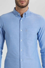 Load image into Gallery viewer, Redtag-Blue-Button-Down-Oxford-Shirt-Colour:Blue,-Filter:Men's-Clothing,-Men-Shirts,-New-In,-New-In-Men,-Non-Sale,-S22A,-Section:Men-Men's-