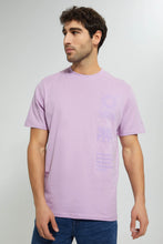 Load image into Gallery viewer, Redtag-Purple-Printed-T-Shirt-Graphic-Prints-Men's-