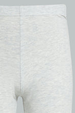 تنزيل الصورة على معرض الصور، Redtag-Beige/Grey-Melange-Capri-2-Packs-Leggings-Senior-Girls-9 to 14 Years