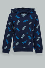 تنزيل الصورة على معرض الصور، Redtag-Navy-Dude-Hoody-Sweatshirt-Sweatshirts-Infant-Boys-3 to 24 Months