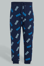 تنزيل الصورة على معرض الصور، Redtag-Navy-Dude-Printed-Active-Pant-Joggers-Infant-Boys-3 to 24 Months