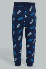 تنزيل الصورة على معرض الصور، Redtag-Navy-Dude-Printed-Active-Pant-Joggers-Infant-Boys-3 to 24 Months