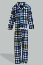 تنزيل الصورة على معرض الصور، Redtag-Black-Checkered-Flannel-2-Pack-Pj-Set-Pyjama-Sets-Infant-Boys-3 to 24 Months