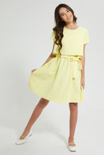 تنزيل الصورة على معرض الصور، Redtag-Yellow-Twofer-Dress-Dresses-Senior-Girls-9 to 14 Years