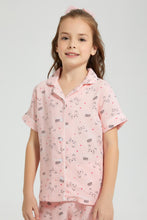 تنزيل الصورة على معرض الصور، Redtag-Pink-Cat-Print-Woven-Nightsuit-Colour:Pink,-Filter:Girls-(2-to-8-Yrs),-Girls-Pyjama-Sets,-New-In,-New-In-GIR,-Non-Sale,-S22B,-Section:Kidswear-Girls-2 to 8 Years