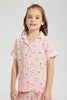 Redtag-Pink-Cat-Print-Woven-Nightsuit-Colour:Pink,-Filter:Girls-(2-to-8-Yrs),-Girls-Pyjama-Sets,-New-In,-New-In-GIR,-Non-Sale,-S22B,-Section:Kidswear-Girls-2 to 8 Years