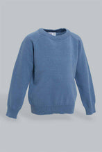 تنزيل الصورة على معرض الصور، Redtag-Blue-Solid-Pullover-Pullovers-Infant-Boys-3 to 24 Months