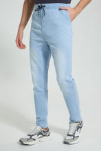 Load image into Gallery viewer, Redtag-Light-Wash-Knit-Denim-Jogger-Colour:Light-Wash,-Filter:Men's-Clothing,-Men-Jeans,-New-In,-New-In-Men,-Non-Sale,-S22B,-Section:Men-Men's-