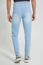 Load image into Gallery viewer, Redtag-Light-Wash-Knit-Denim-Jogger-Colour:Light-Wash,-Filter:Men's-Clothing,-Men-Jeans,-New-In,-New-In-Men,-Non-Sale,-S22B,-Section:Men-Men's-