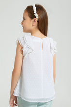 تنزيل الصورة على معرض الصور، Redtag-White-Textured-Blouse-Colour:White,-Filter:Girls-(2-to-8-Yrs),-Girls-Blouses,-New-In,-New-In-GIR,-Non-Sale,-S22B,-Section:Kidswear-Girls-2 to 8 Years