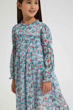 تنزيل الصورة على معرض الصور، Redtag-Blue-Printed-Shirt-Dress-Dresses-Girls-2 to 8 Years