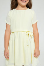 Load image into Gallery viewer, Redtag-Yellow-Knot-Dress-Dresses-Girls-2 to 8 Years