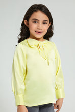 تنزيل الصورة على معرض الصور، Redtag-Yellow-Tie-Knot-Neckline-Blouse-Blouses-Girls-2 to 8 Years