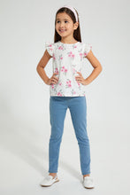 تنزيل الصورة على معرض الصور، Redtag-Cream-Printed-Shifli-Blouse-Blouses-Girls-2 to 8 Years