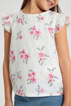 تنزيل الصورة على معرض الصور، Redtag-Cream-Printed-Shifli-Blouse-Blouses-Girls-2 to 8 Years
