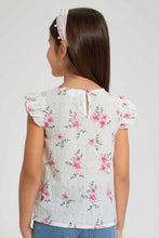 تنزيل الصورة على معرض الصور، Redtag-Cream-Printed-Shifli-Blouse-Blouses-Girls-2 to 8 Years