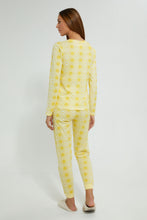 تنزيل الصورة على معرض الصور، Redtag-Yellow-Allover-Printed-Pyjama-Set-Pyjama-Sets-Women's-