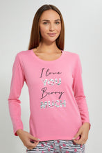 تنزيل الصورة على معرض الصور، Redtag-Pink-Berry-Printed-Pyjama-Set-Pyjama-Sets-Women's-