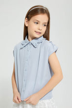 تنزيل الصورة على معرض الصور، Redtag-Blue-Embroideredellished-Collar-Blouse-Colour:Blue,-Filter:Girls-(2-to-8-Yrs),-Girls-Blouses,-New-In,-New-In-GIR,-Non-Sale,-S22B,-Section:Kidswear-Girls-2 to 8 Years