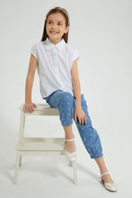 تنزيل الصورة على معرض الصور، Redtag-White-Embroideredellished-Collar-Blouse-Colour:White,-Filter:Girls-(2-to-8-Yrs),-Girls-Blouses,-New-In,-New-In-GIR,-Non-Sale,-S22B,-Section:Kidswear-Girls-2 to 8 Years