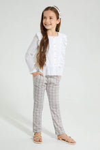 تنزيل الصورة على معرض الصور، Redtag-White-Dobby-Textured-Blouse-Blouses-Girls-2 to 8 Years