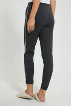 Load image into Gallery viewer, Redtag-Dark-Ash-Grey-Melange-Plain-Pyjama-Bottom-With-Side-Piping-Pyjama-Bottoms-Women's-