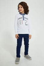 Load image into Gallery viewer, Redtag-White-Woven-Collar-Polo-Shirt-Polo-Shirts-Boys-2 to 8 Years